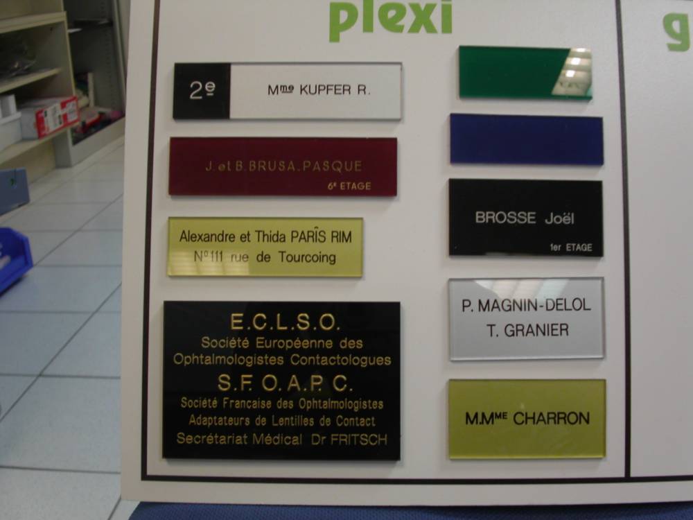 Réalisation exemple de plaque